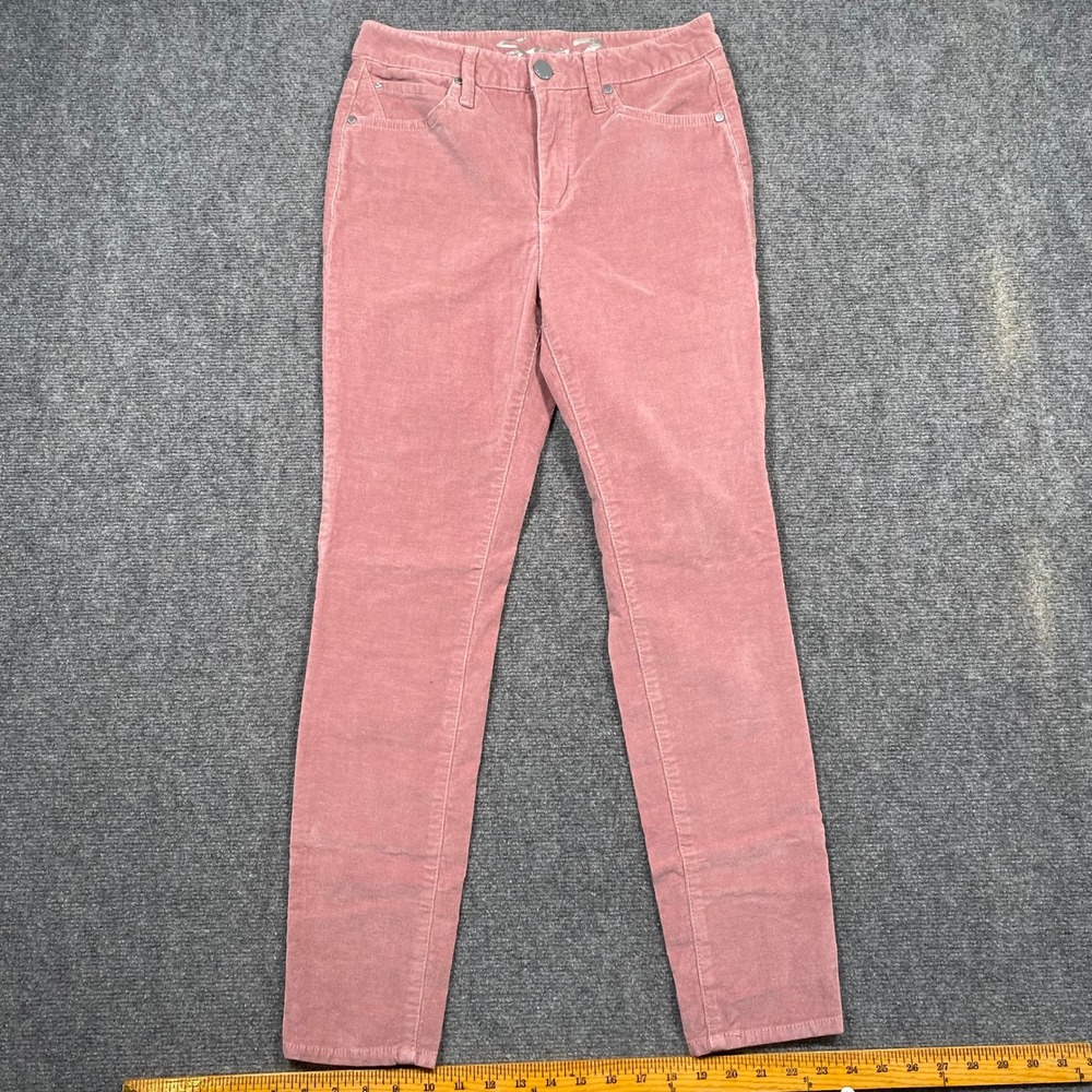 Seven7 Ultra High Rise Skinny Corduroy Pants Dusty Rose‎ Size 6